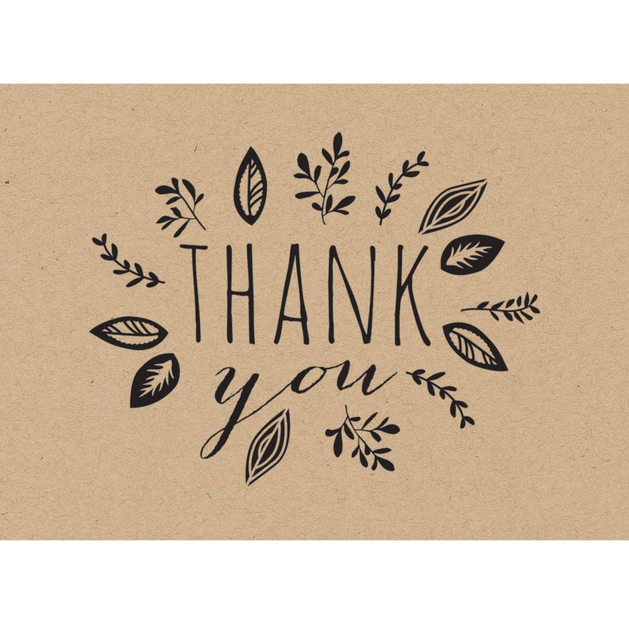 JAM Paper Rustic Blank Thank You Cards Set, 36ct.